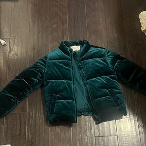 Gymboree Kids Puffer Jacket - Dark Green Velvet